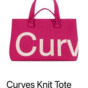 Fuchsia Knit Tote Bag